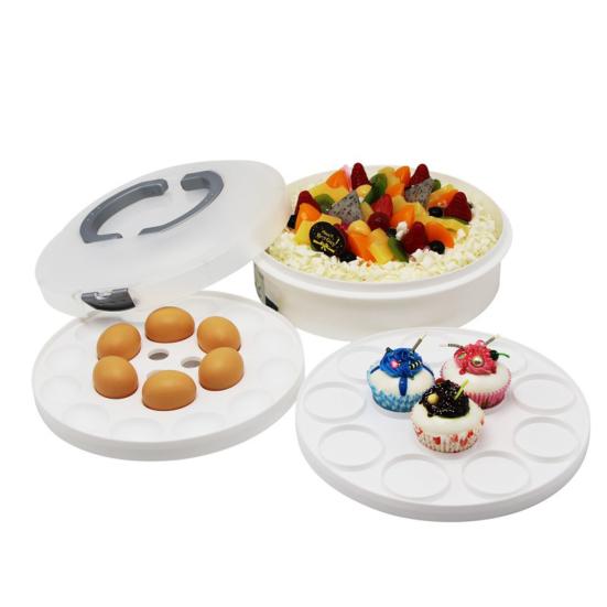 

Коробка для торта Многоцелевой переносчик для торта с крышкой Пыленепроницаемый портативный футляр для хранения десертов для вечеринок Пикник