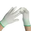 Anti-Static White PU Coated Palm Gloves - Thin Style for Electronics