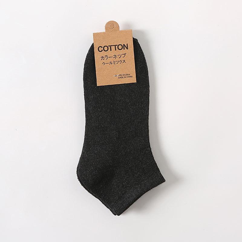 Șosete Bărbați Primăvară și Vară Noi Bumbac Culoare Solidă Retro Respirabile Sport Barcă