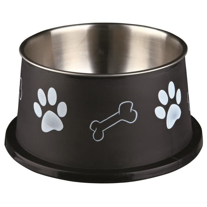 Ecuelle Pour Chien - TRIXIE - Ø19cm - Acier Inoxydable - Antidérapante - 0,9L
