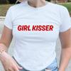 Girl Kisser Lesbian Shirt, Y2K Baby Tee, Crop Top, Gift for Friend, Gay Pride Shirt, LGBTQ Shirt, Pansexual Shirt, Coming Out Gift