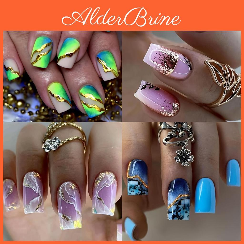 Nails Press French On Tip Almond Short Stick Fake Nails For Women Different Sizes Soft Gel False Nail Tips Kit