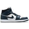 Air Jordan 1 Mid Armory Navy Herren Sneaker Blau Schwarz Weiß 554724-411