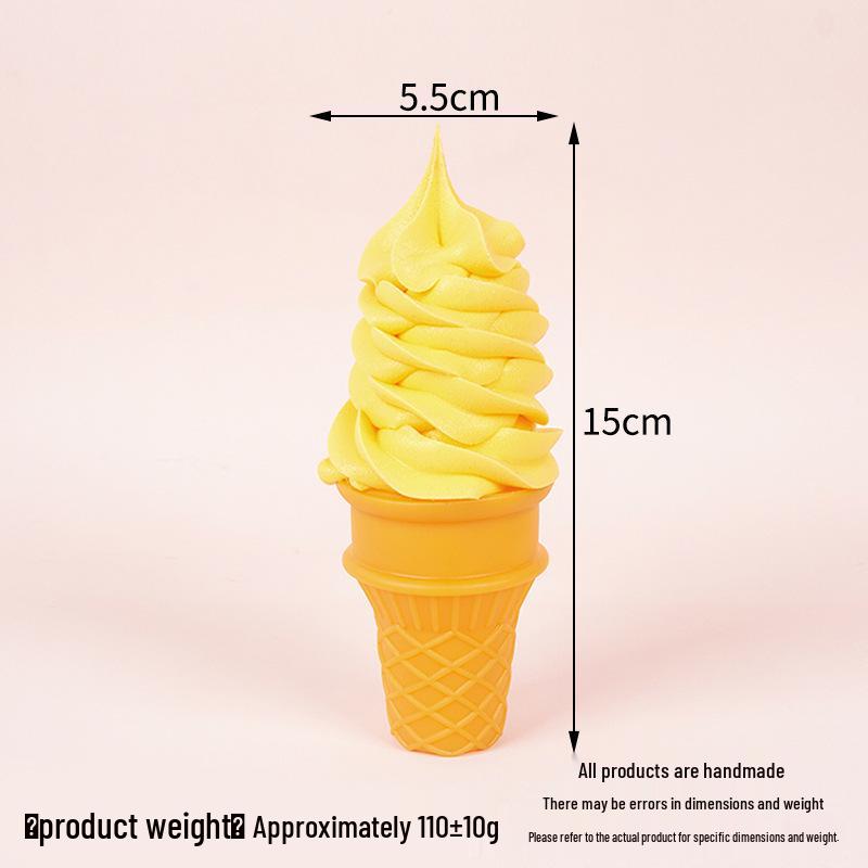 Simulated Crispy Cone Ice Cream Display Model for Shop Decorations