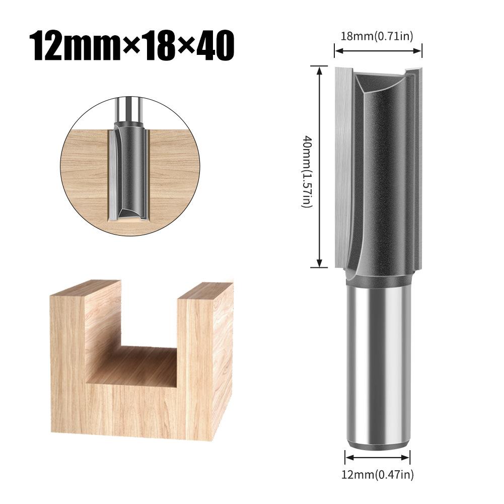 Woodworking Milling Cutter 12 Handle Extended Straight Blade Length 40Mm Slotted Straight Knife Slotted Cutter Slotted Milling Cutter Tools