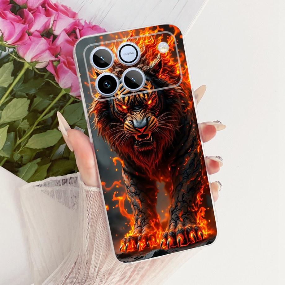 Flower Cartoon Fashion Design Phone Case For Honor Win AAP-AN00 Funda Soft Liquid Silicone Shockproof Back Cover