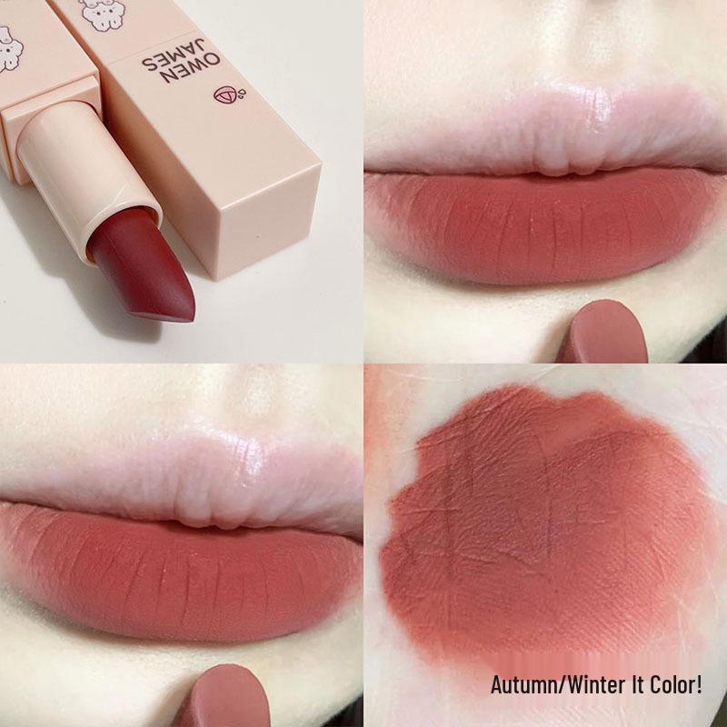 

Owen James Sheer Awakening Мягкая матовая нюдовая помада: Улучшает цвет лица, стойкий, не липкий, мягкая текстура. Standard