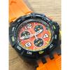 Used Precious Swatch Chronograph Orange Rubber Strap Battery Replaced