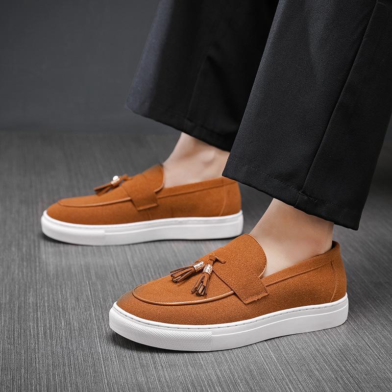 Foreign Trade Large Size 4748 British Style Small Leather Shoes One Pedal Loafer Board Shoes Sports and Leisure Versatile Trendy Shoes Men's Shoes