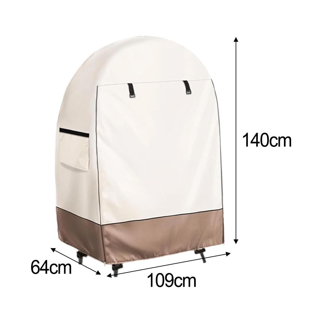 Outdoor Waterproof Egg Chair Cover with Breathable Air Vents and Secure Buckle Straps for Wicker Patio Basket Chairs