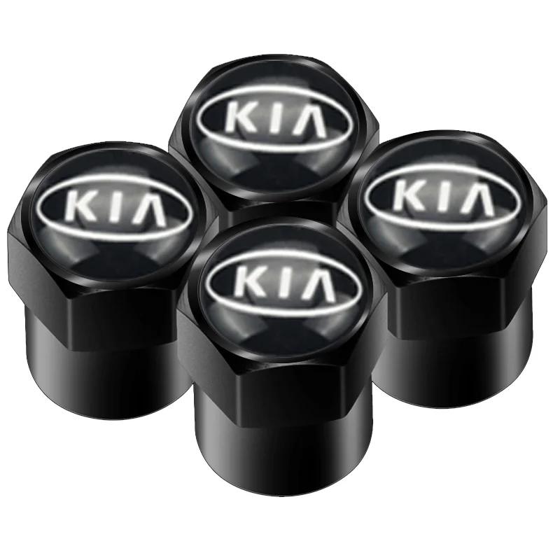 AADU1 4pcs Car Wheel Tires Valves Tyre Stem Caps For Kia Picanto Soul Rio Sportage Niro Morning Ceed Cerato