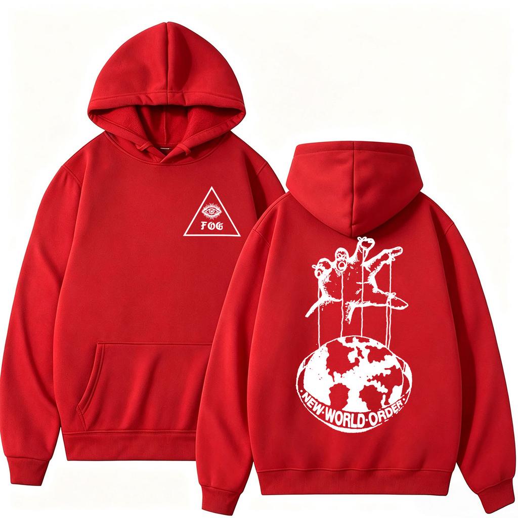 Forward Observations Group World Order Hoodies Fashion Vintage Punk Long Sleeve Unisex Autumn Winter Oversized Tracksuit
