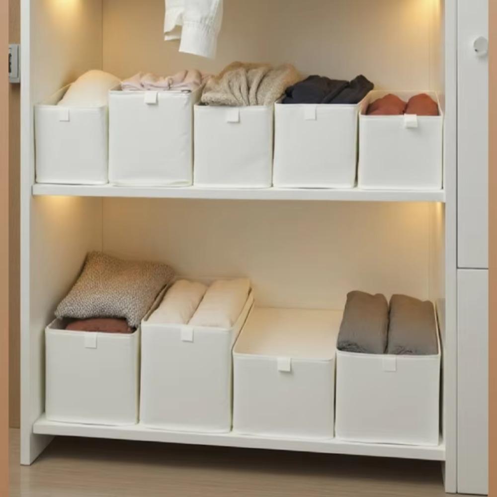 Washable Foldable Storage Box With Handles Stackable Storage Box  Drawers Wardrobe