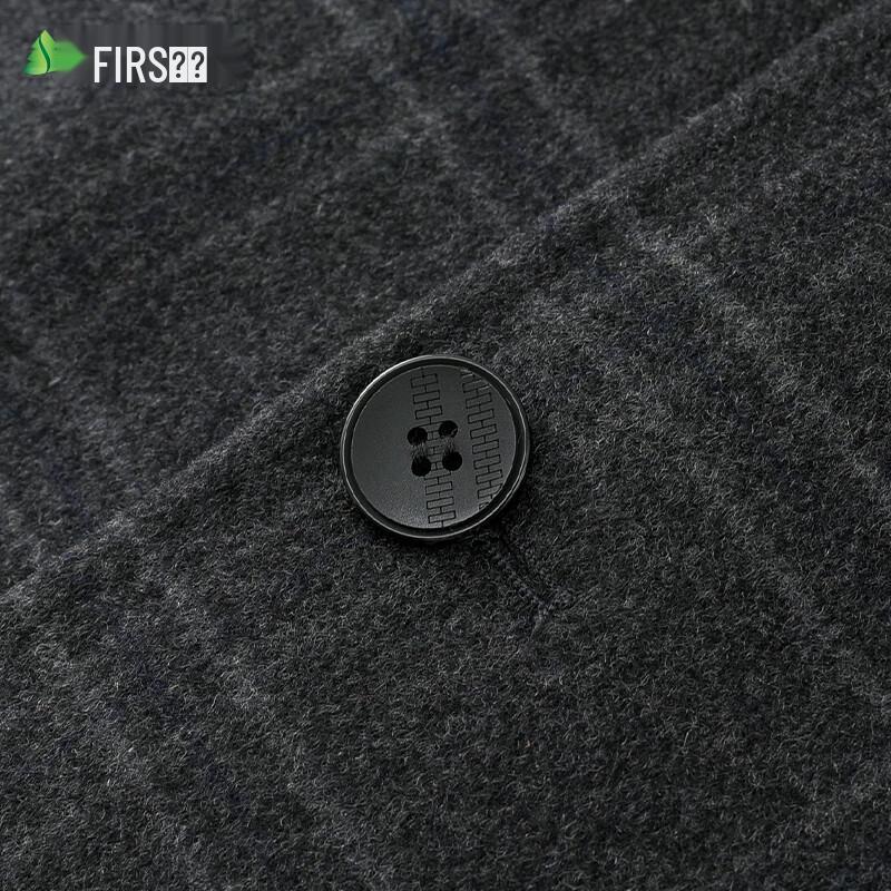 Shanshan Men's Mid-Length Lamb Wool Blend Trench Coat