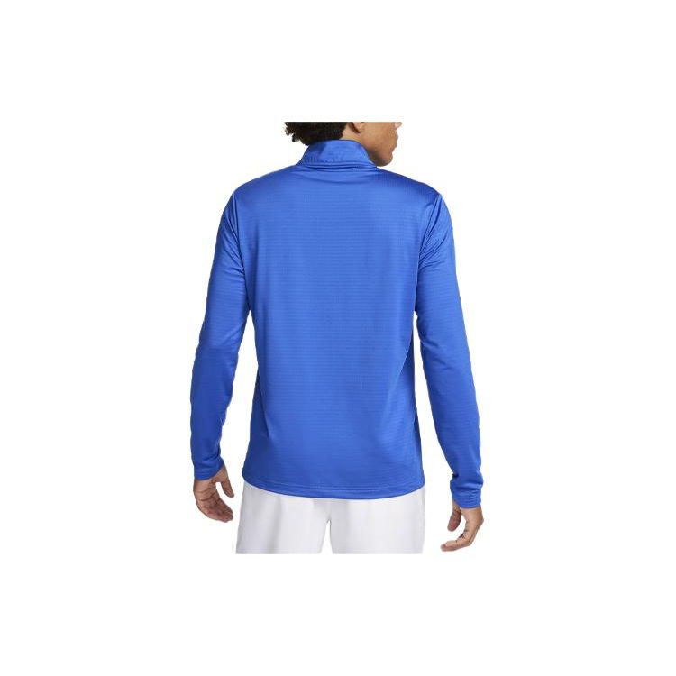 Nike Victory Solid Logo Half-Zip Design Long Sleeve T-Shirt Men Tops Blue FD5837-480