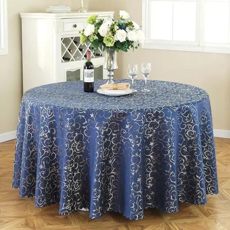Large Round Table Covers Hotel Restaurant Tablecloth for Dining Stain-Resistant Durable Fabric Ideal for Banquets Home Decor