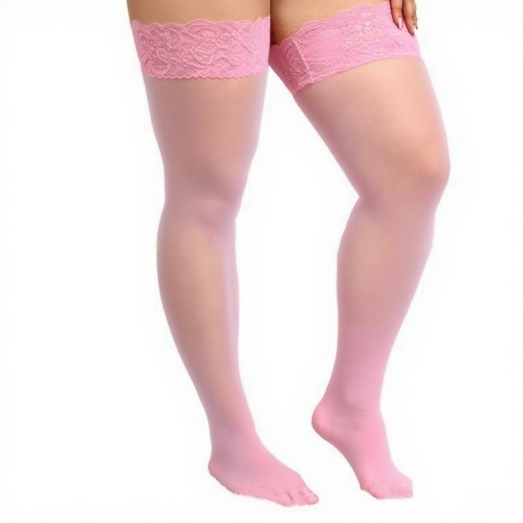Women Thigh High Lace Floral Sheer Ultra Thin Stockings Cosplay Lolita Large Plus Size Gothic Girls JK Lace Over Knee High Socks for Curvy Woman 3XXXL