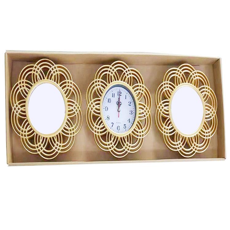 Living Room Wall Clock Home Table Sofa Background Wall Clock Modern Minimalist Abstract Art Wall Clock Triple Wall Clock
