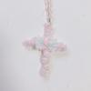 Adjustable Lace Crosses Necklace With Fabric Roses Handmade Vintage Designs for Women's Stylish Layer Accessories