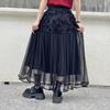 Xitao Flower Patchwork Lace Elastic Waist Skirt ZMY1142