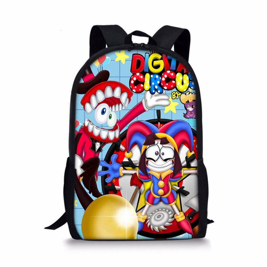 

Дивовижний цифровий цирковий рюкзак Pomni Jax Print Pink School Bags Girls Kindergarten Bag Kids Cartoon Bookbag Small Mochila