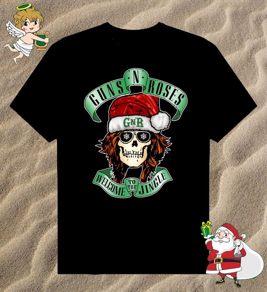 Guns N Roses Merry Chrismas Welcom To The Jingle T-Shirt VN2510 Unisex T-Shirt XXXXL