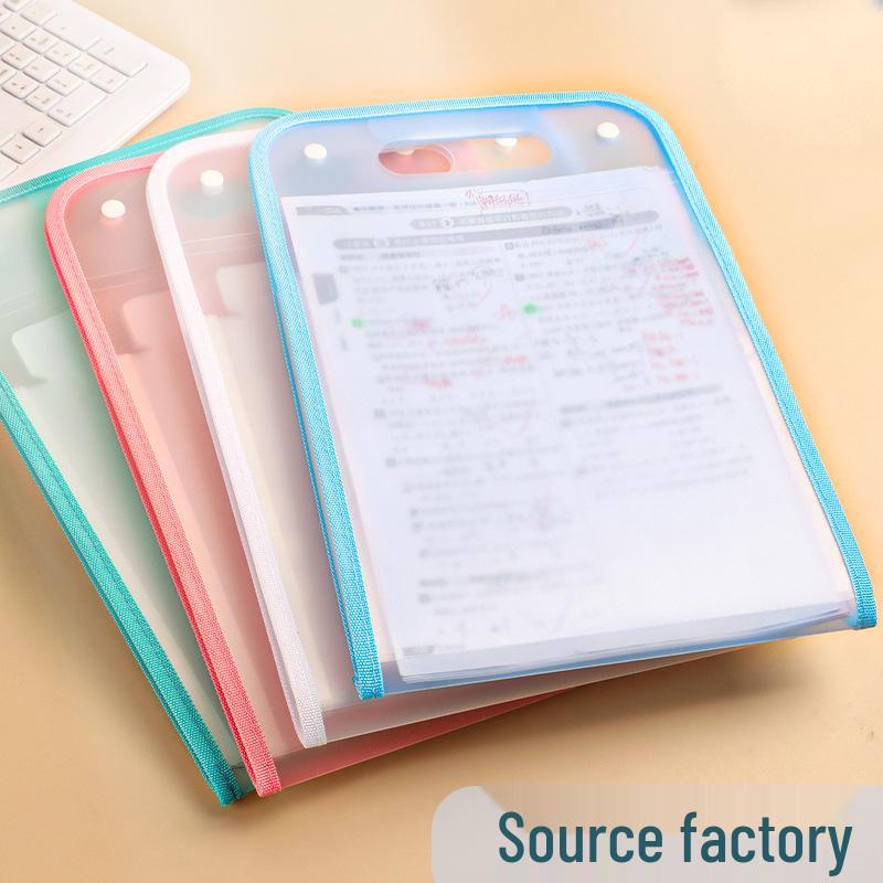 A4 Handheld Accordion Test Paper Storage Bag for Students - Large Capacity