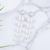 1 Pair Women Earrings, Imitation Pearls Long Earrings, French Style Long Drop Earrings, Lightweight Natural Earrings for Jewelry Gift