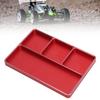 RC Repair Screw Tray 4 Grids Aluminum Alloy Screw Tray with Magnetic Pad for 1/10 1/8 RC Car RC Airplanes