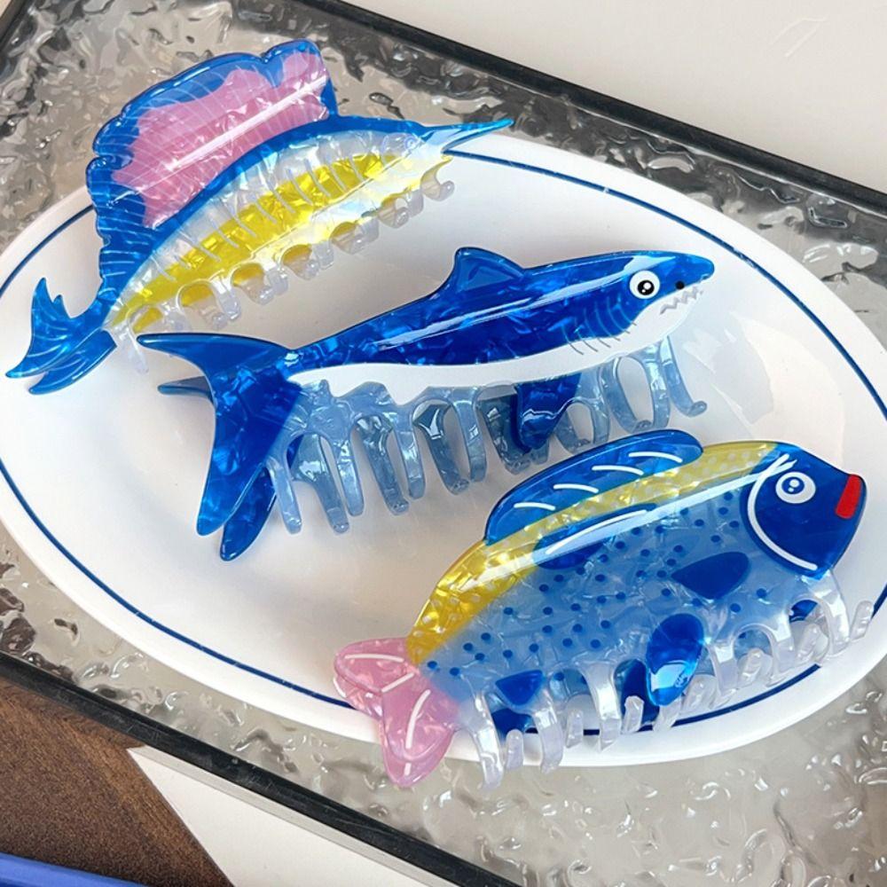 Goldfish Ocean Animal Hair Claw Hairpin Fish Grab Clip Fashion Marine Life Fish Hair Clip Vacation