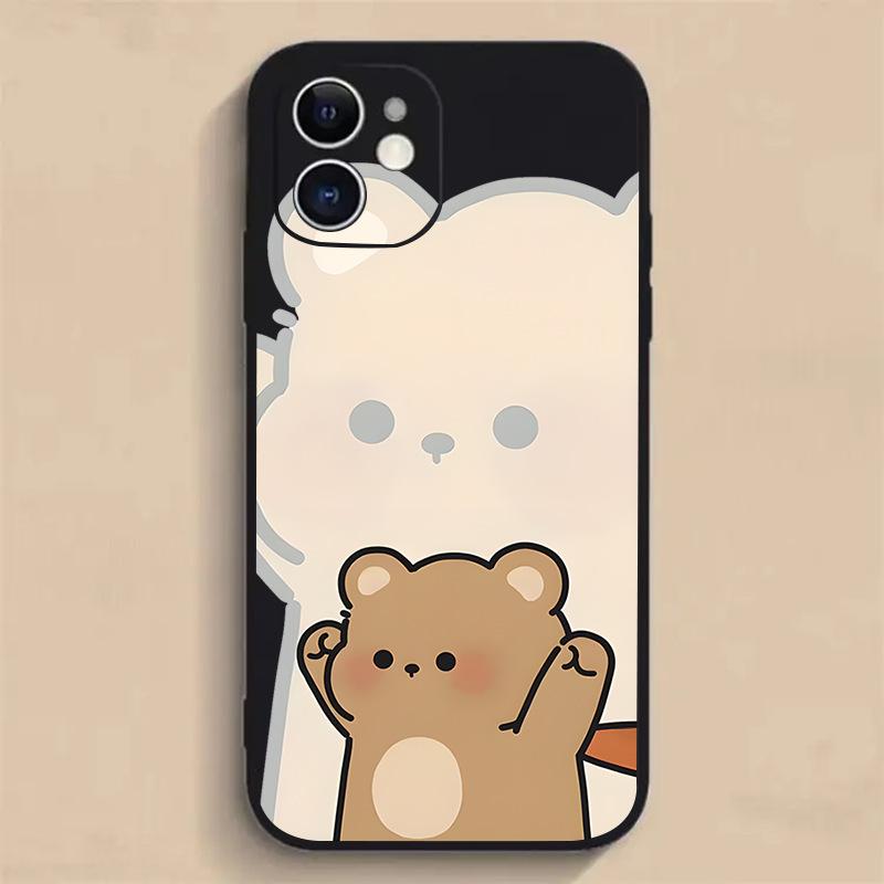 

Подходит для чехла для мобильного телефона Apple 13 14 Панда 11 Медведь XS Кролик 15 Модель для пары 16 Мультяшный XR Милый 12 Полная защита iPhone11
