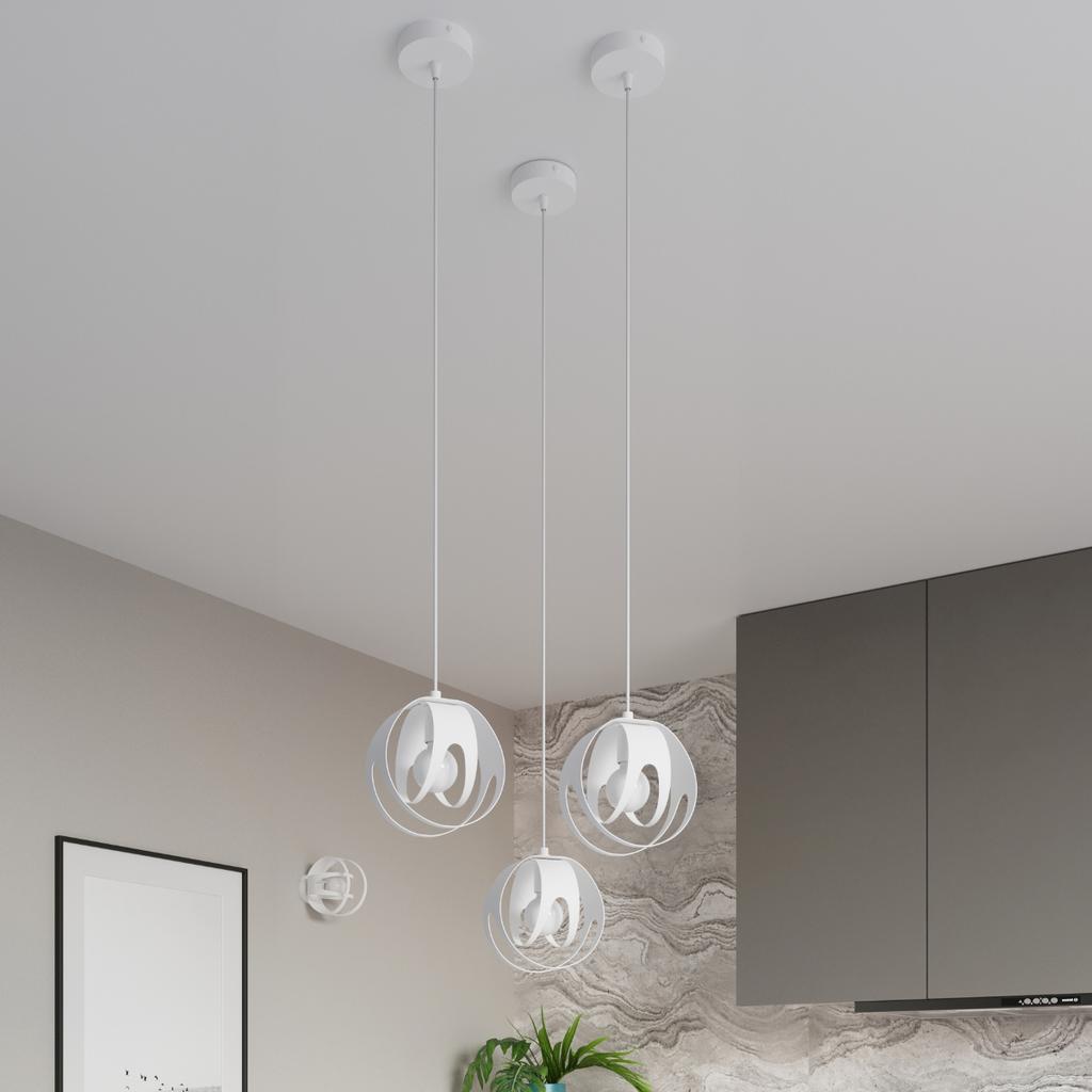 Lampa Wisząca Tulos 1 E27 Biały Sollux Sl.1083