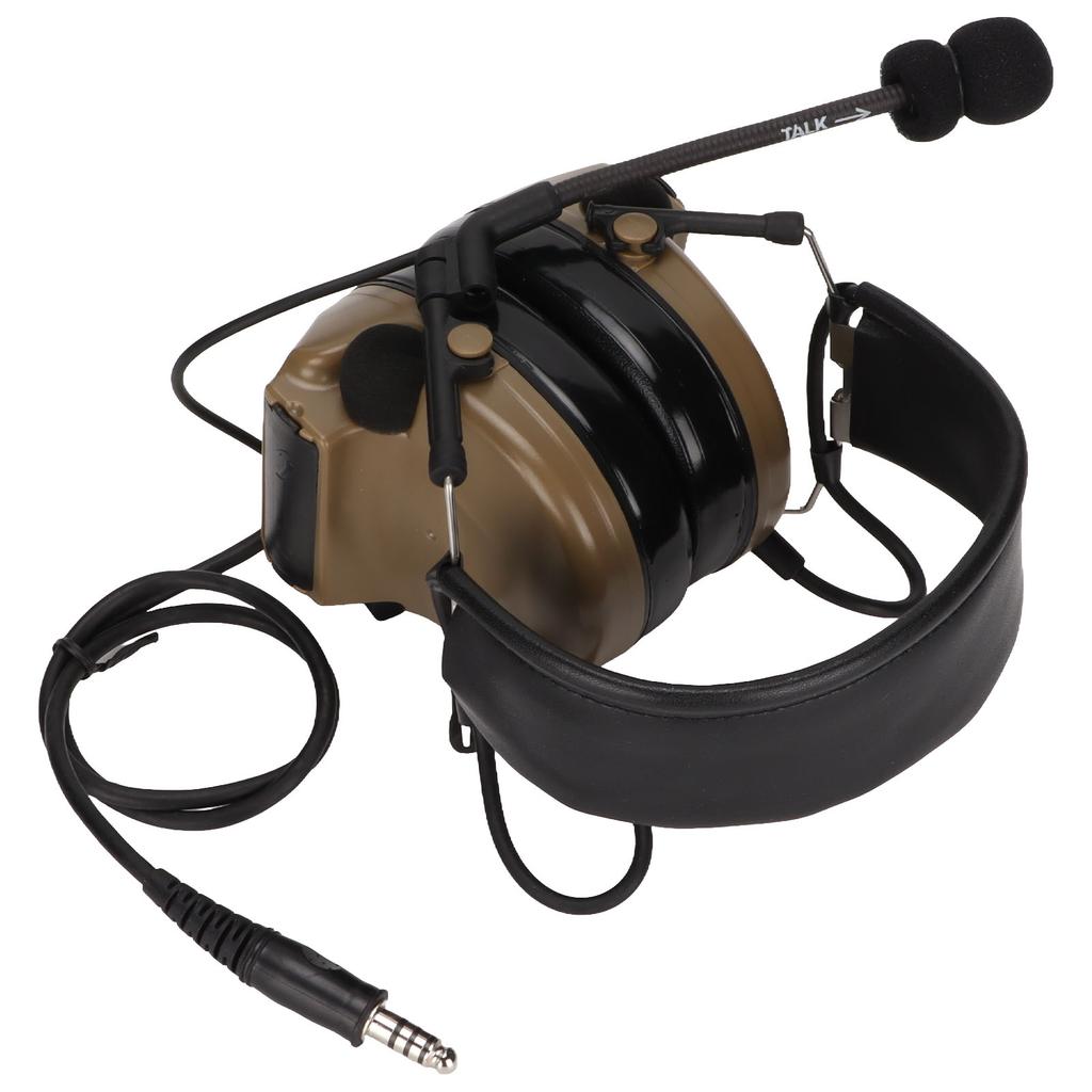 Noise Reduction Ear Muffs 7.1mm Plug Hunting Headset with Detachable Mic for UV9R UV9R PLUS UVXR BF9700(Black )