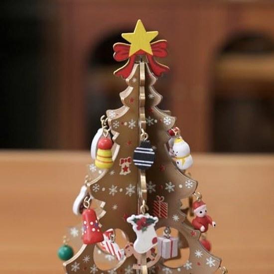 Christmas tree decoration colorful ornaments on green (green)