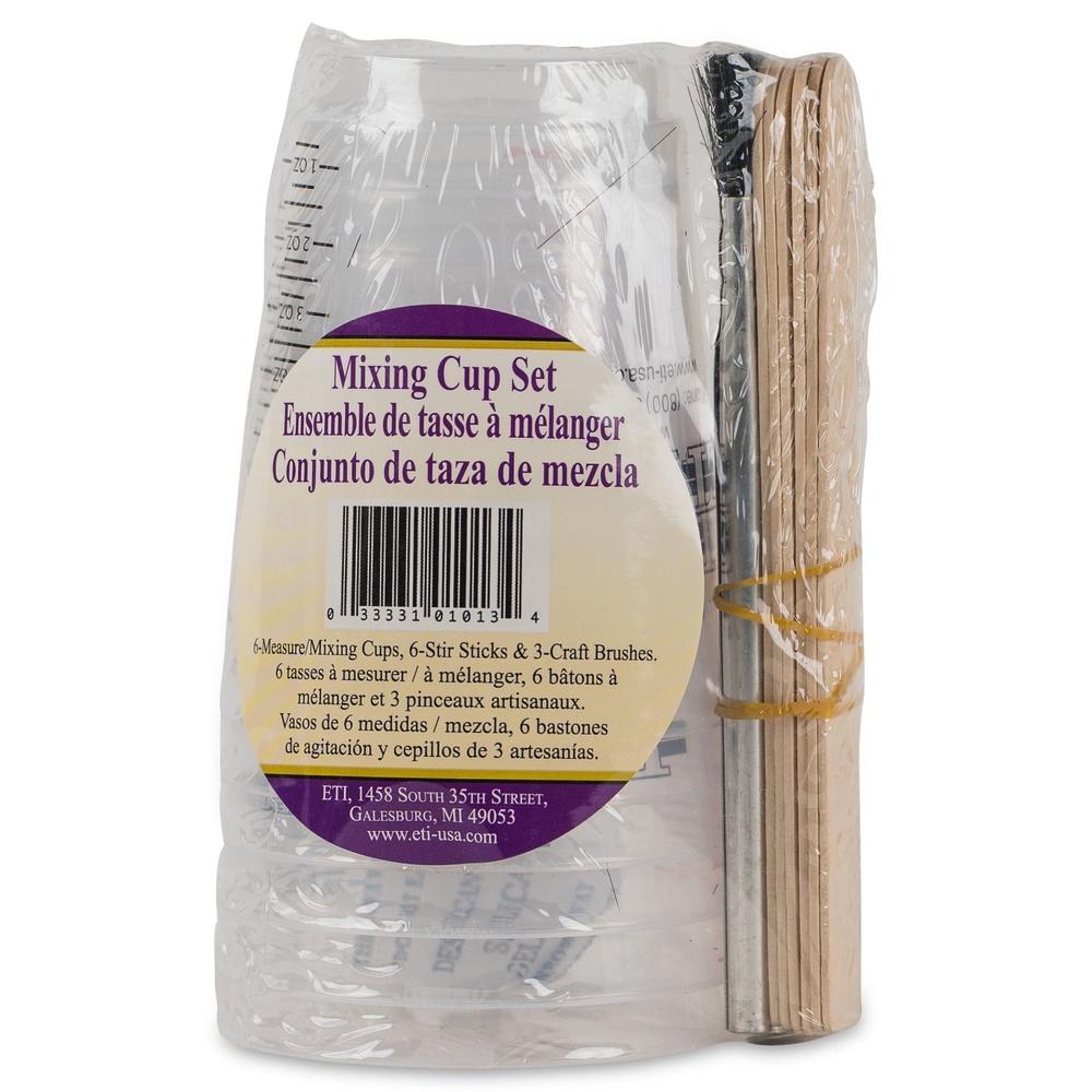 

Набор из 15 мерных стаканов для смешивания Искусство Творчество DIY Проекты Градуированные мерные стаканы Палочки для перемешивания Одноразовые кисти Многоразовая организация United States