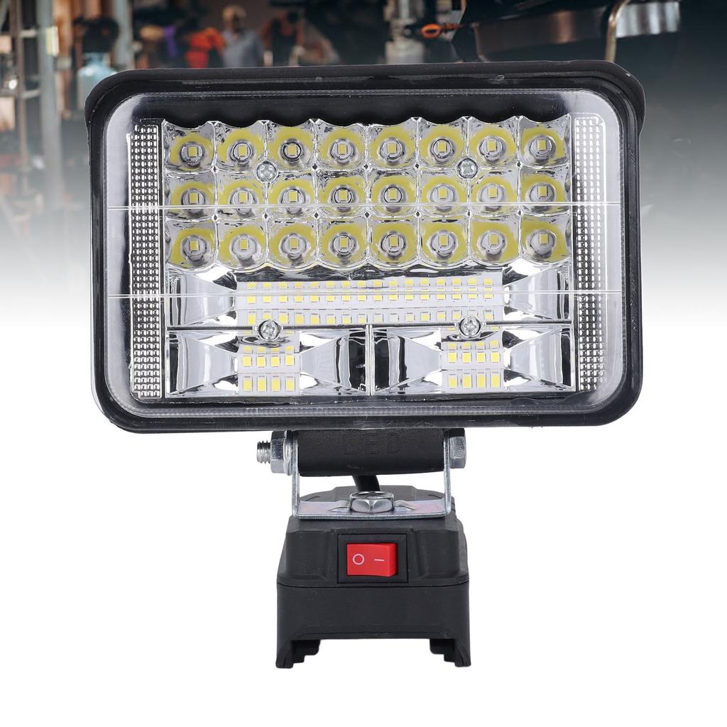 LED Work Light CordlessHandhelp, 20V Battery, 48W 6800LM Super Bright Illumination Wide Beam Flood Lamp,   Two USB Charging Port for Outdoor