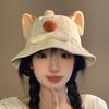 Cartoon mushroom cat fisherman hat children versatile face small fashion cute funny expression basin hat tide
