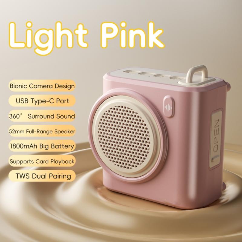 

Creative Portable Wireless Speaker Bluetooth 5.3 Mobile Phone Desktop Home Outdoor Convenient Mini Subwoofer Support Tf Card 1800Mah рожевий