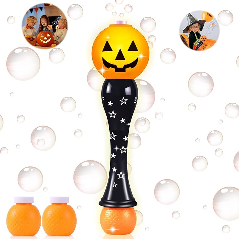 Bubble Wand for Kids, Princess Heart Bubble Machine Blower Maker Wand with Light, Easter Basket Stuffers Outdoor Toys Gifts for 1 2 3 4 5 6 7 8 Years