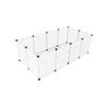 SONGMICS Pet Playpen, Guinea Pig Run and Cage with Floor, Indoor DIY Transparent Plastic Enclosure for Hamsters, Rabbits, Hedgehogs