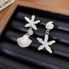 Silver needle zircon starfish earrings high sense fashion temperament stud earrings personality niche versatile light luxury earrings women