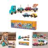 Wooden Animal Pattern Magnetic Car Building Block Children Puzzle Toy Set For Early Education And Cognitive Development