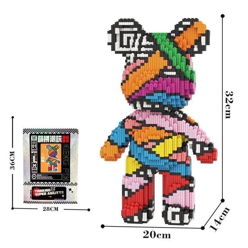 Neues 3D Kawaii Bär Pferd Modell Mikro Diamant Baustein Ziegel Spielzeug Für Kinder Kinder Geburtstagsgeschenke Heimdekoration