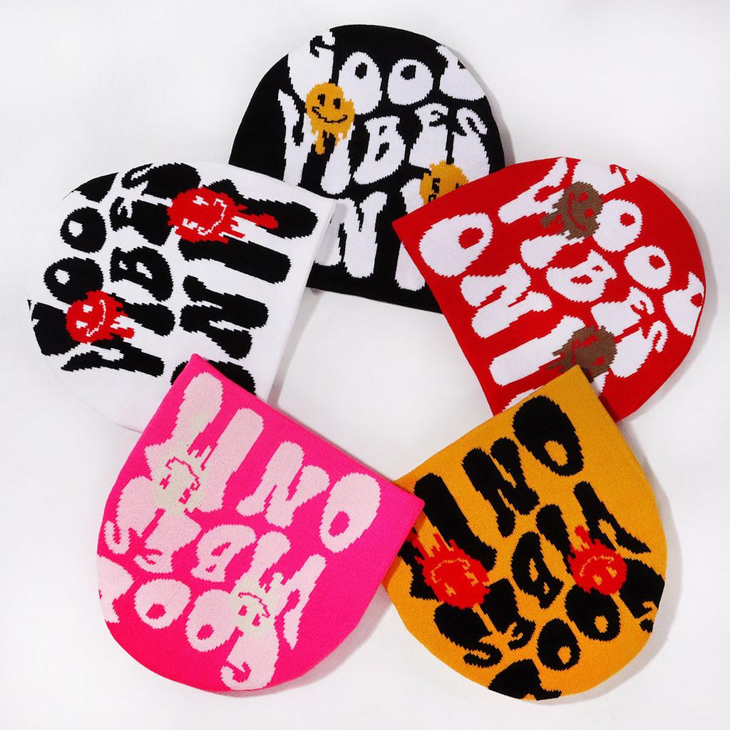 Fashionable Hat Knit With Letter Design For Winter Streetwear Enthusiasts