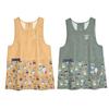 Apron Animal Mode Button Ribbon Open Apron 247538 Green [Kusuguru Japan] M-L