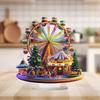 Ferris Wheel Accent Ornament Acrylic Ferris Wheel Display Board 2D Desktop Ferris Wheel Decor Christmas Tree Decoration For