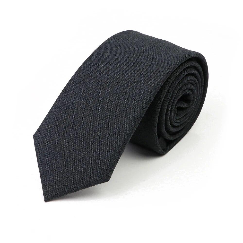 Nowy Macarons Jednokolorowy krawat męski 100% bawełniany krawat Wąski kołnierzyk Wąski, swobodny krawat Akcesoria