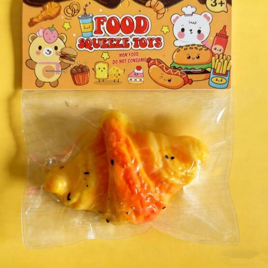 Simulation Baked Goods Squeeze Toy Stress Relief Croissant Waffle Toast Bread Sensory Toy Decompression Food Fidget Stress Ball