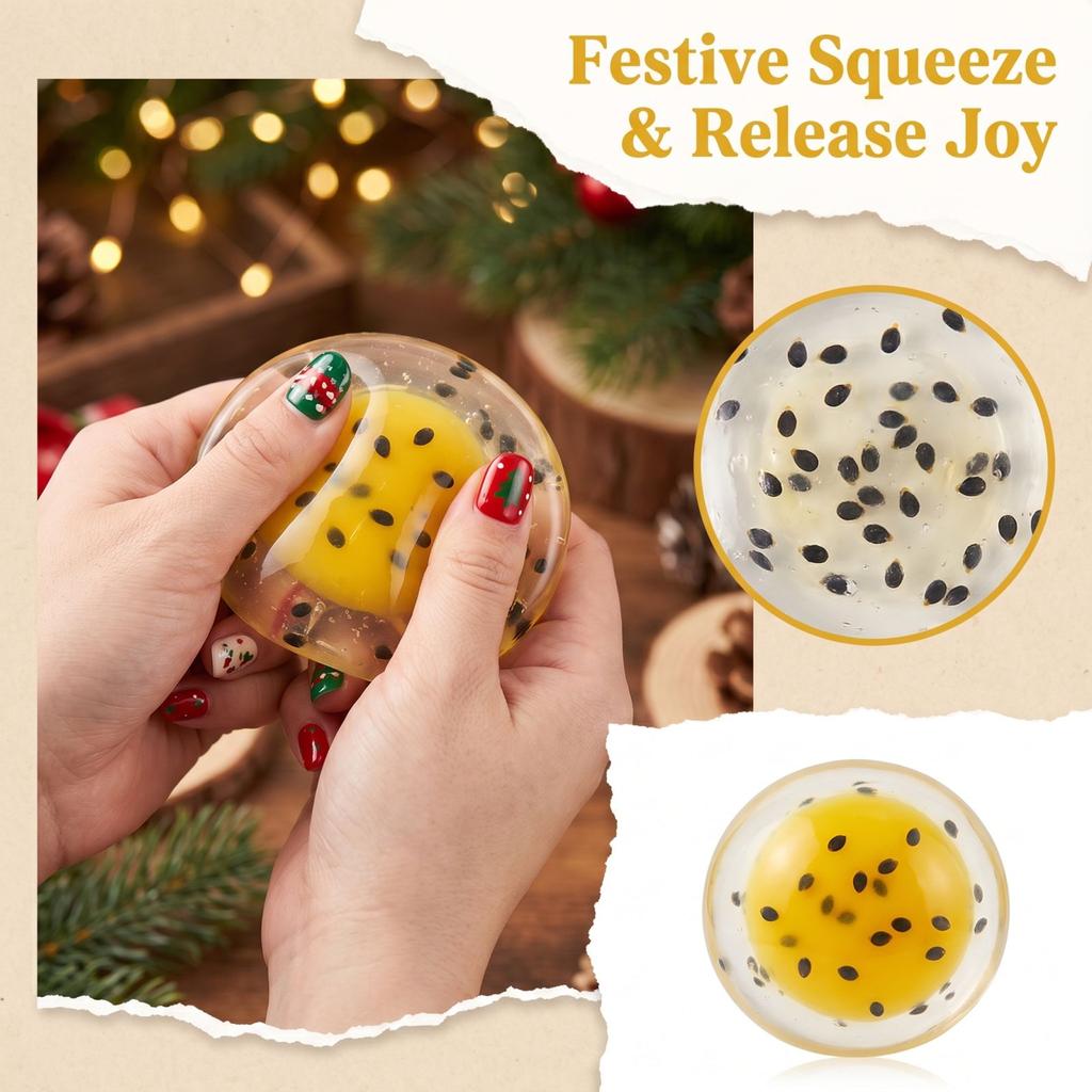 Christmas Cute Stress Ball Sensory Toy for Kids Adults Gift