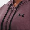Under Armour Rival Terry Hoodie With Printed Logo Long Sleeve Jacket Women Outerwear Dust-Purple 1370941-554